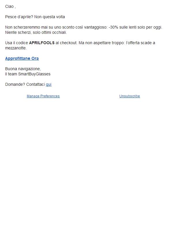 Lenti a meno? Niente scherzi.