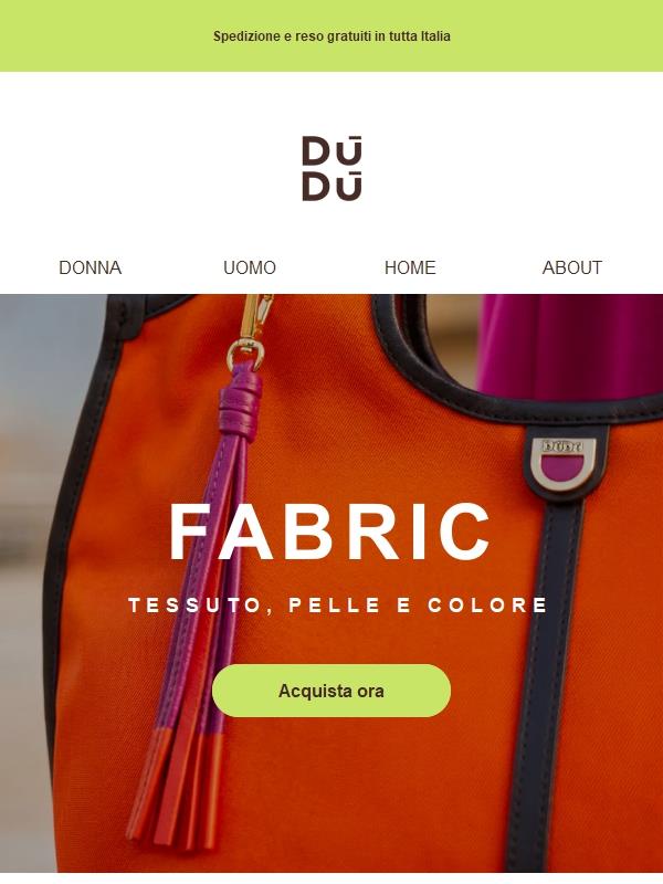 Fabric, l’ultima creazione DuDu per la primavera estate