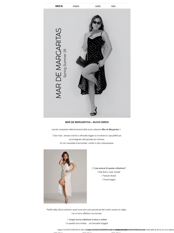 🌺 Nuovi Arrivi Mar de Margaritas: colore, leggerezza, estate