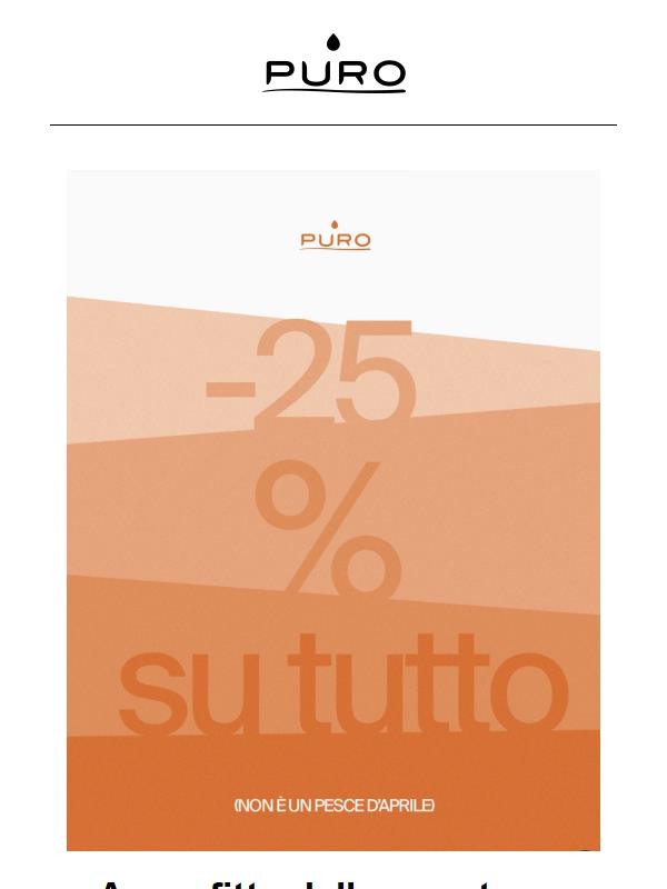 Non è un pesce d'aprile: 25% di sconto