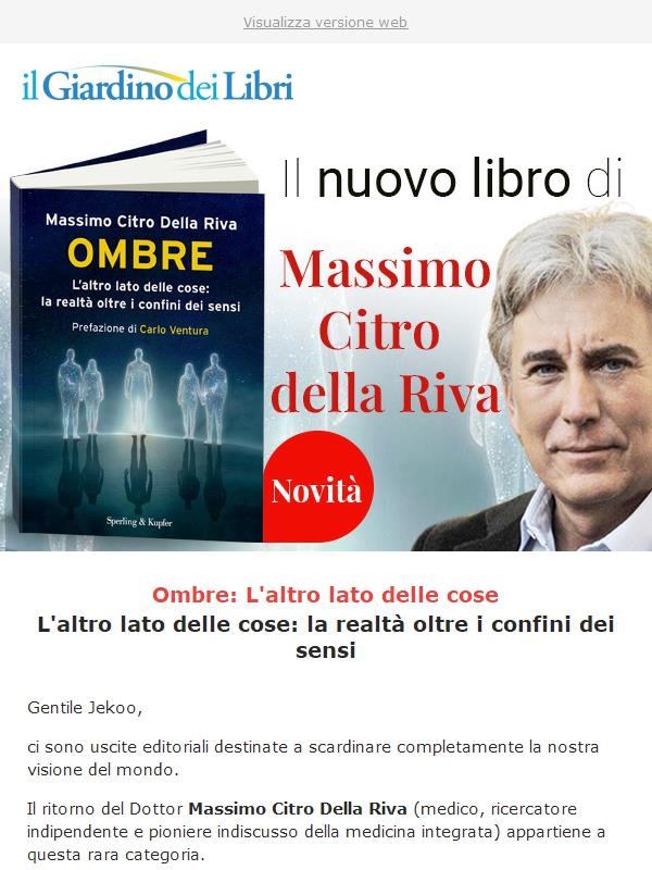 🗞️ L'attesa è finita: il nuovo libro di Massimo Citro Della Riva: "Ombre"