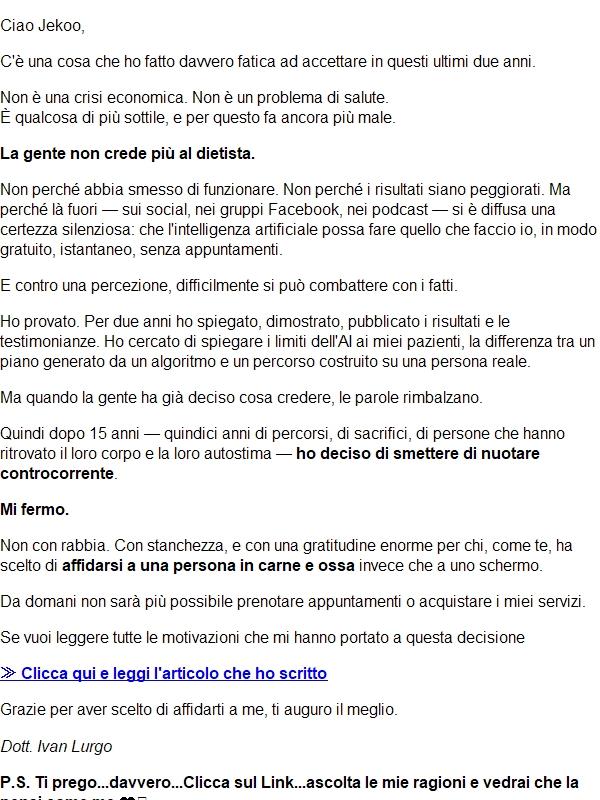 Non ce la faccio più a combattere questa battaglia.