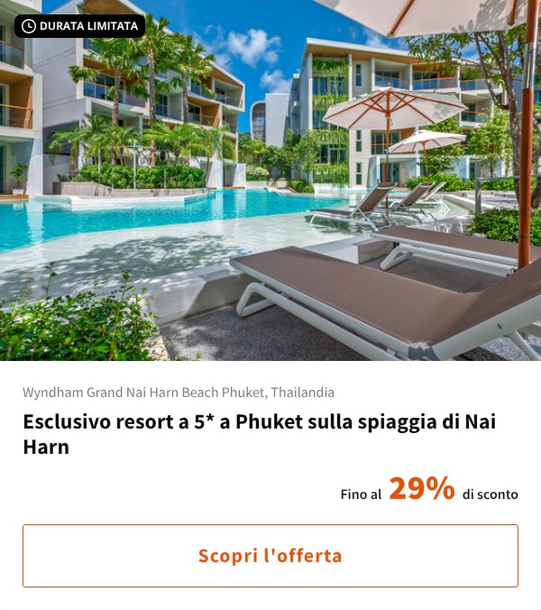 Esclusivo resort a 5* a Phuket sulla spiaggia di Nai Harn