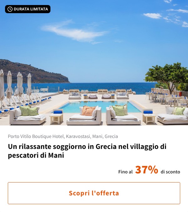 Un rilassante soggiorno in Grecia nel villaggio di pescatori di Mani