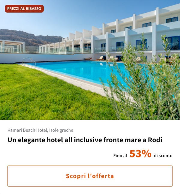 Un elegante hotel all inclusive fronte mare a Rodi