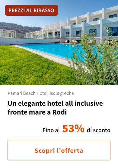 Un elegante hotel all inclusive fronte mare a Rodi