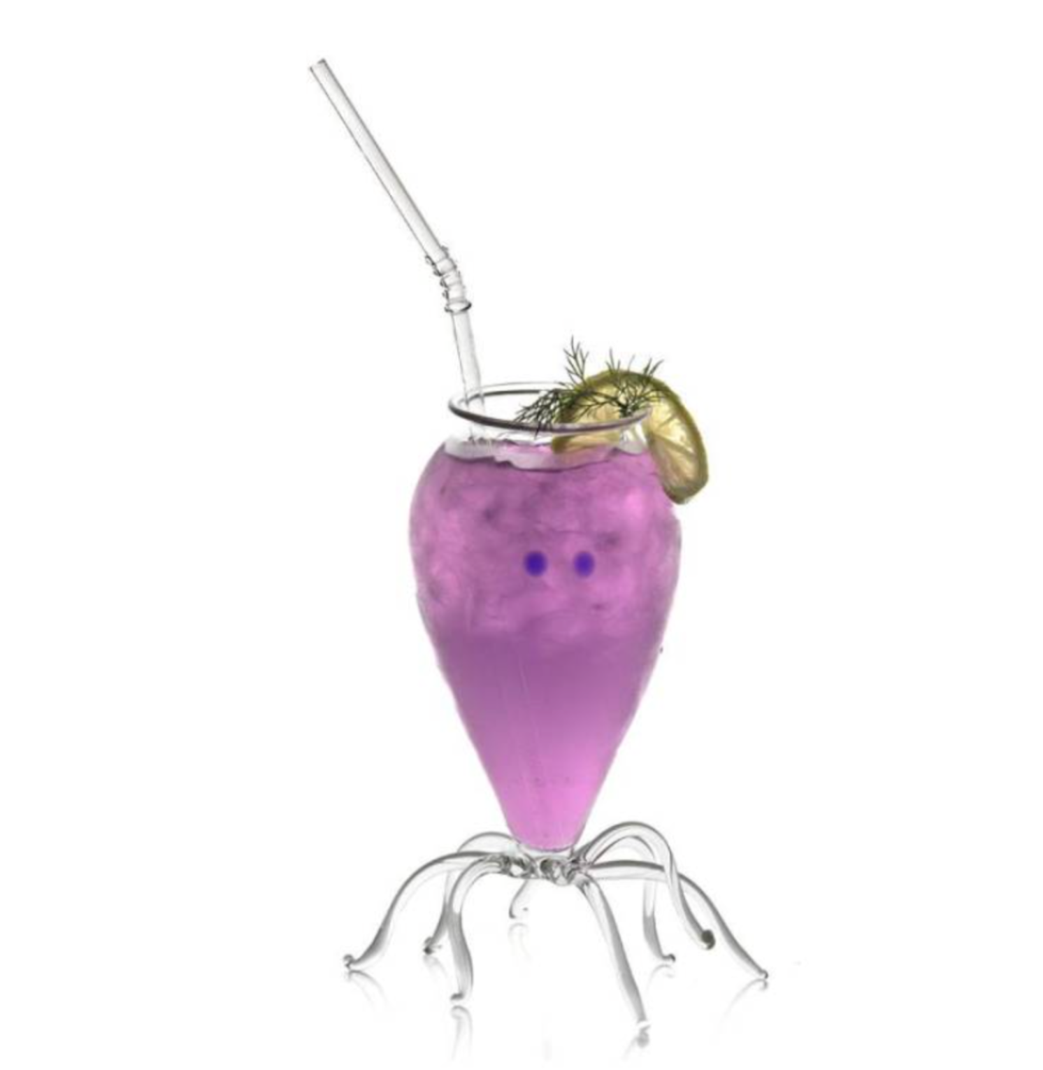 bicchiere polipo vetro soffiato per cocktail