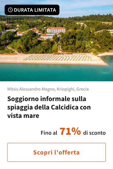 Soggiorno informale sulla spiaggia della Calcidica con vista mare
