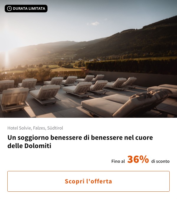 Un soggiorno benessere di benessere nel cuore delle Dolomiti