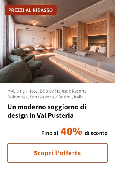 Un moderno soggiorno di design in Val Pusteria