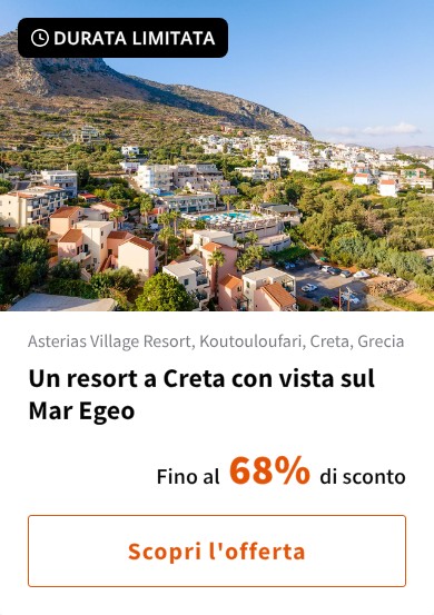 Un resort a Creta con vista sul Mar Egeo