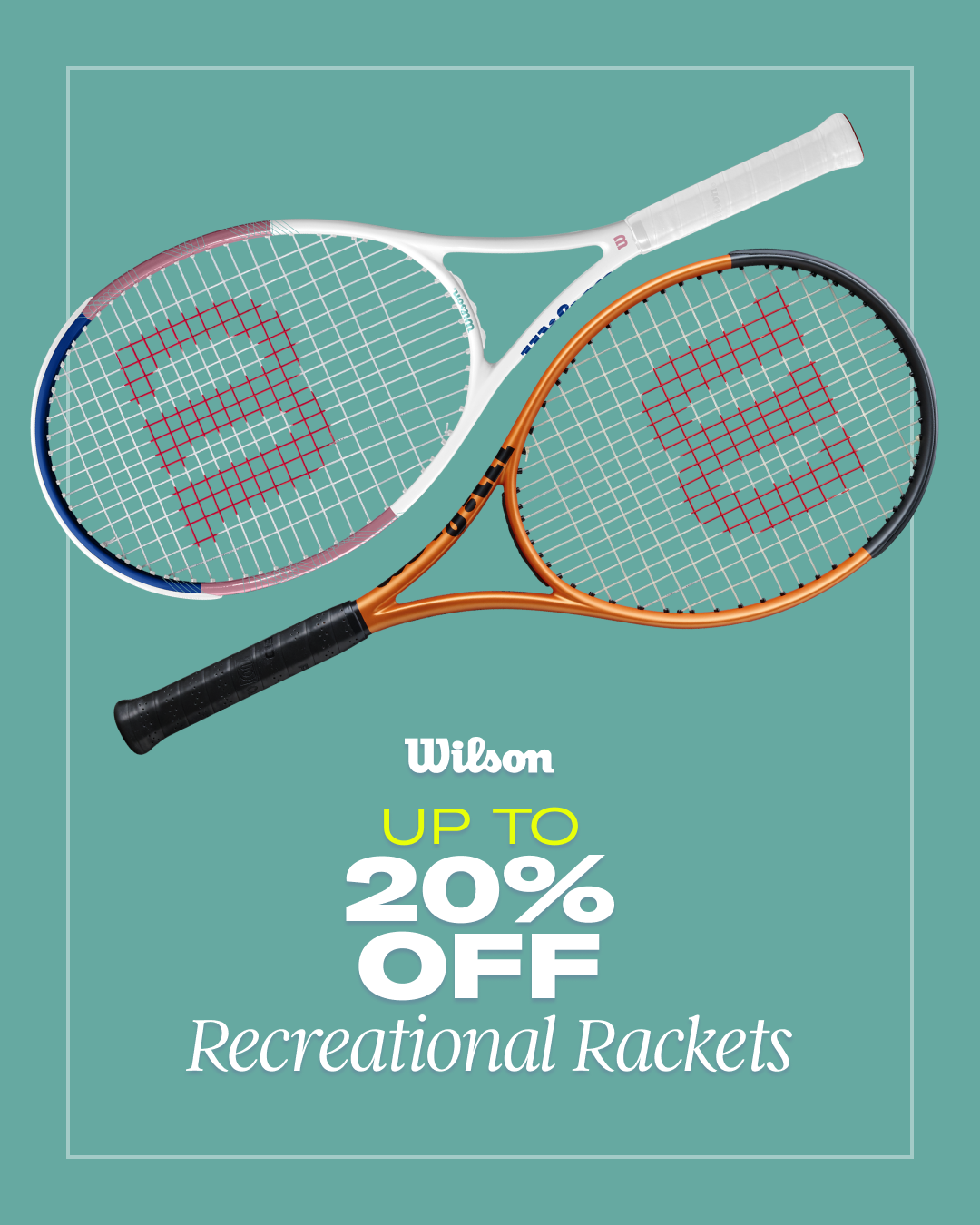 <br> FINO AL 20% DI SCONTO SULLE RACCHETTE AMATORIALI