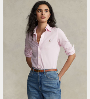 camicia-oxford-slim-fit-in-maglia-di-cotone-rosa