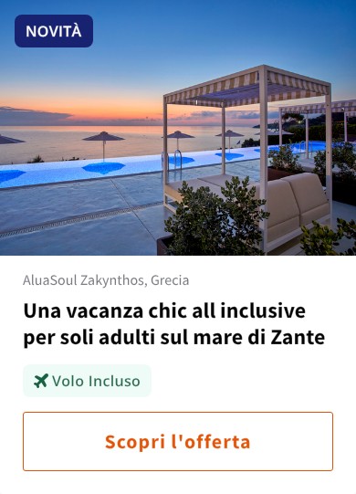 Una vacanza chic all inclusive per soli adulti sul mare di Zante