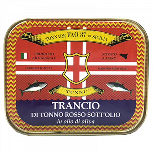 Trancio di Tonno Rosso sott'olio in olio di oliva 330g