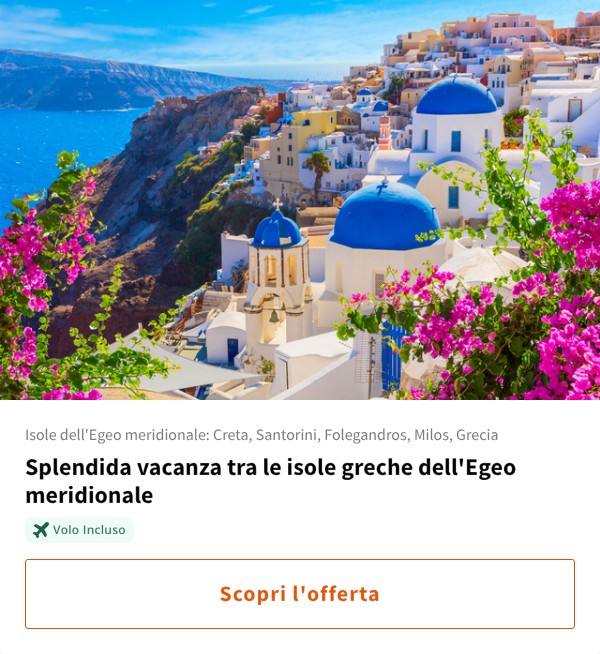 Splendida vacanza tra le isole greche dell'Egeo meridionale