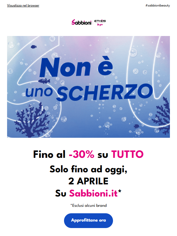 🐟 FINO AL -30% SU TUTTO 🐟