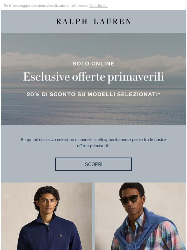 Crea il guardaroba dei tuoi sogni con uno sconto del 20%