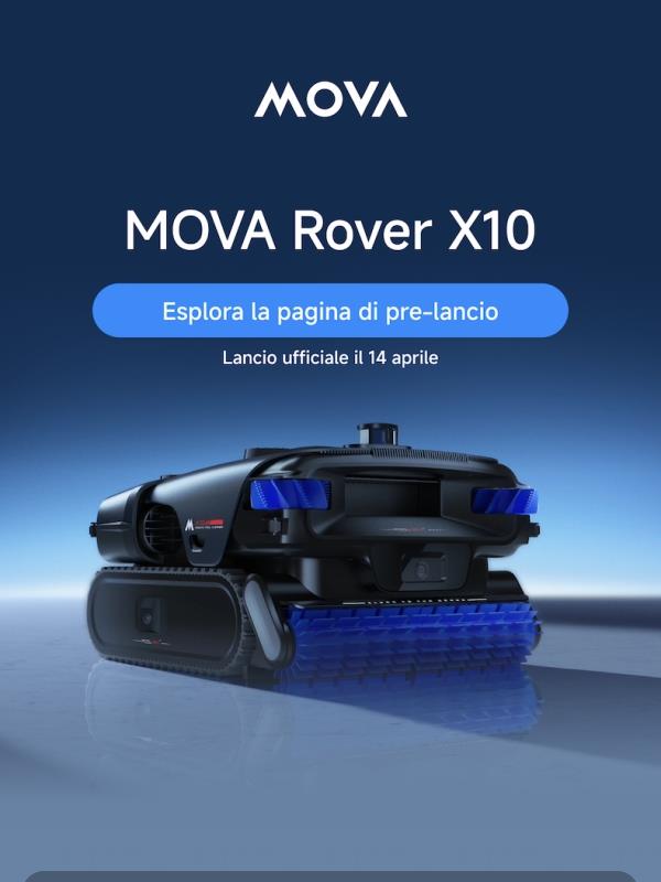 MOVA Rover X10: il pulitore per piscine intelligente di alta gamma.