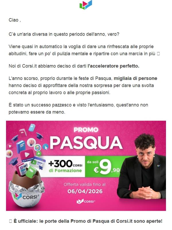 L'abbiamo rifatto: +300 corsi in promo da 9,90 🎉
