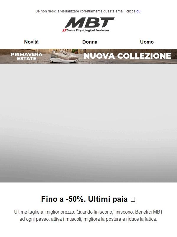 Fino a -50%. Ultimi paia 🔥