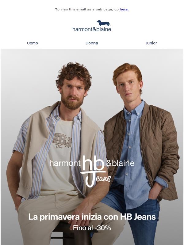Welcome Spring HB Jeans: -20% sul primo capo, -30% dal secondo!