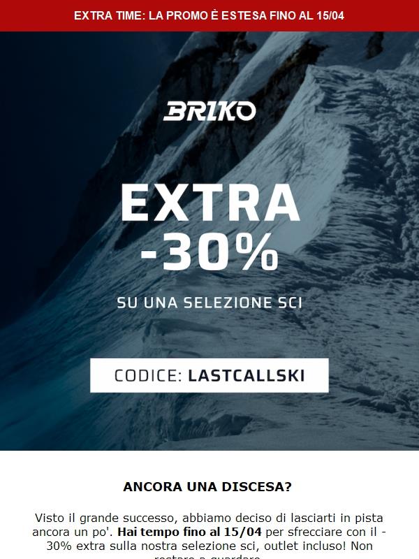 🚨 EXTRA TIME: la promozione continua