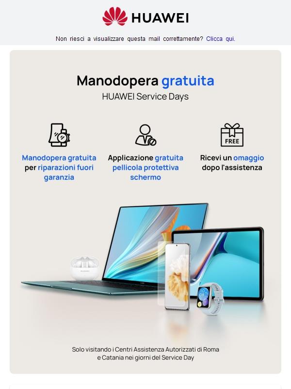 HUAWEI Customer Service - Iniziative Aprile 2026