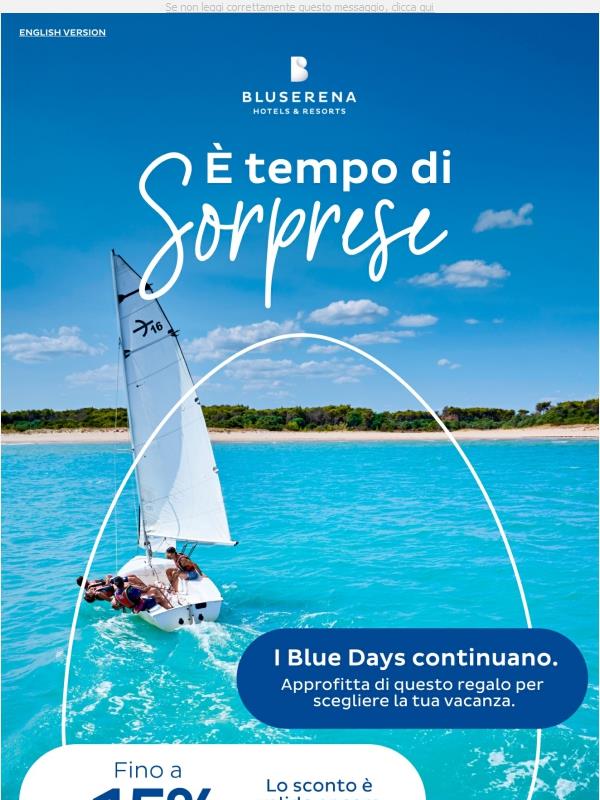 È tempo di sorprese: -15%