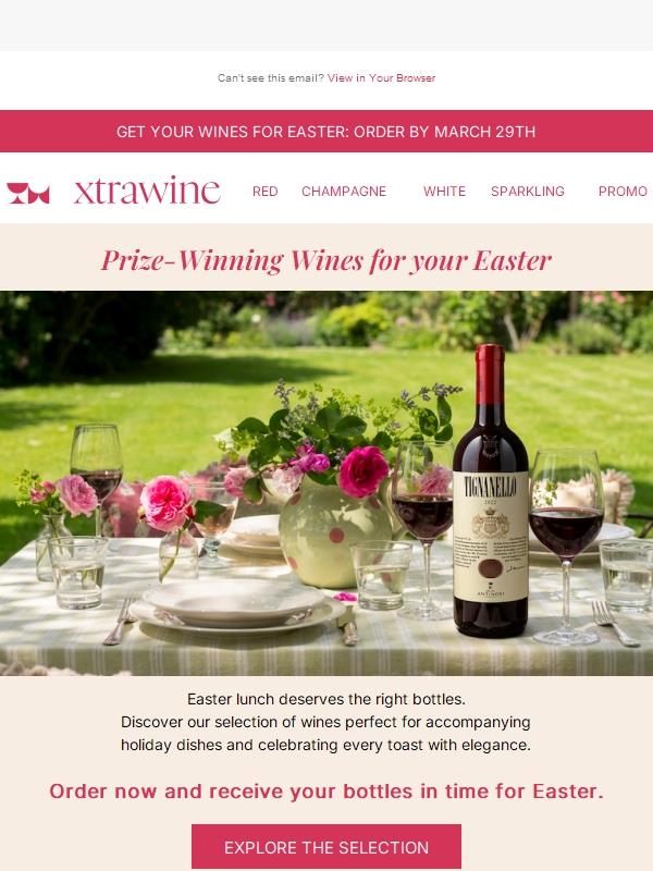 Easter is approaching: choose the right wines now!