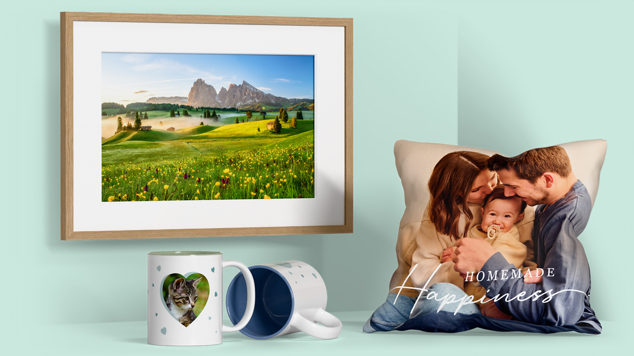 Mix di prodotti personalizzati Pixum