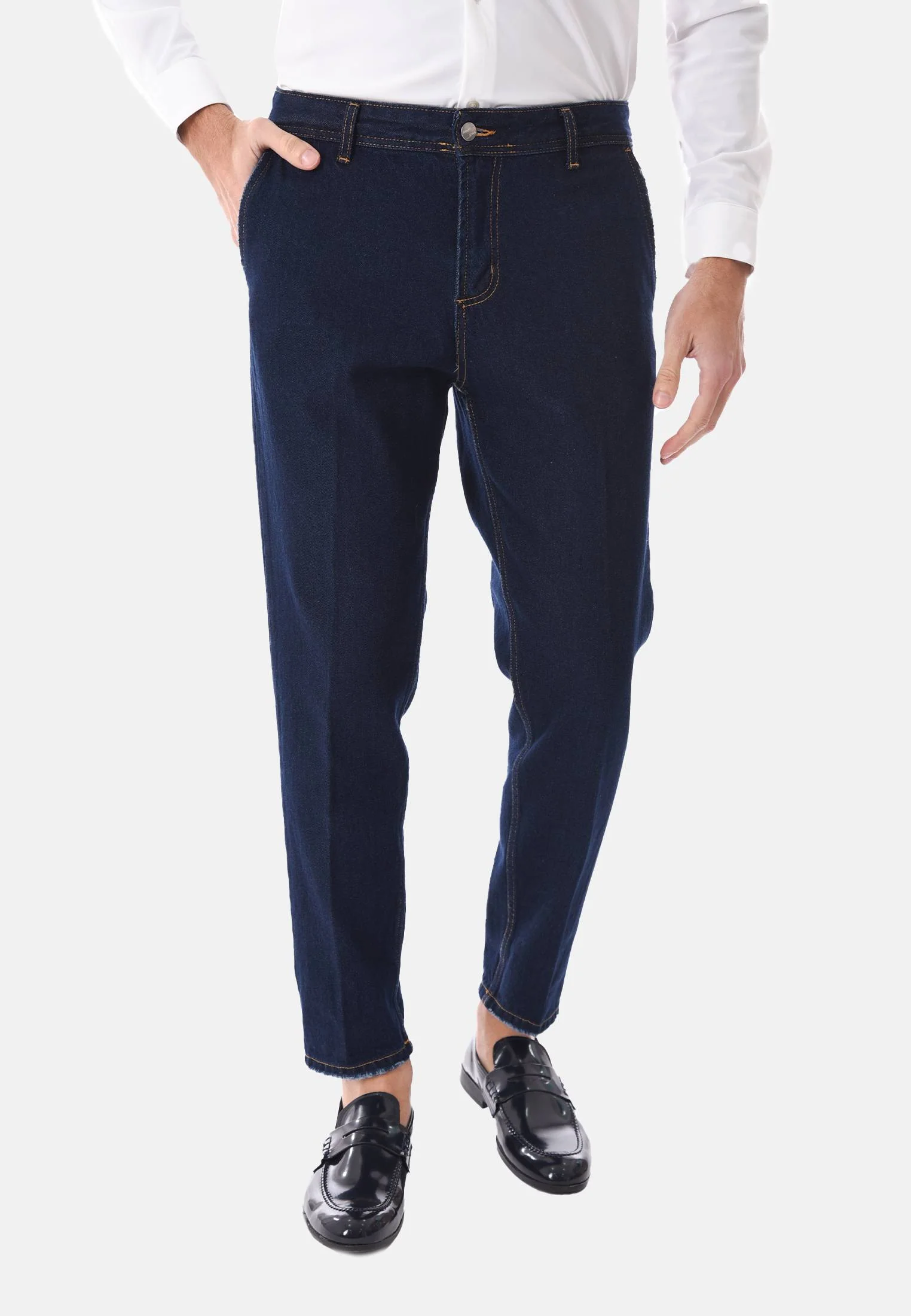 Image of Jeans capri blu scuro