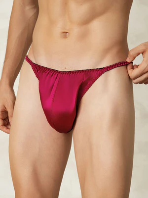 Image of String In Pura Seta Intimo Da Uomo