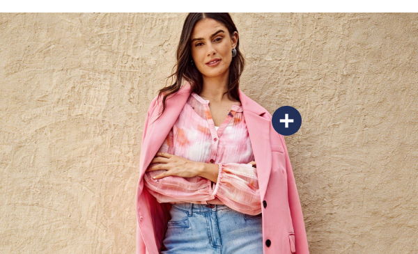 Blazer dal taglio oversize con revers e abbottonatura