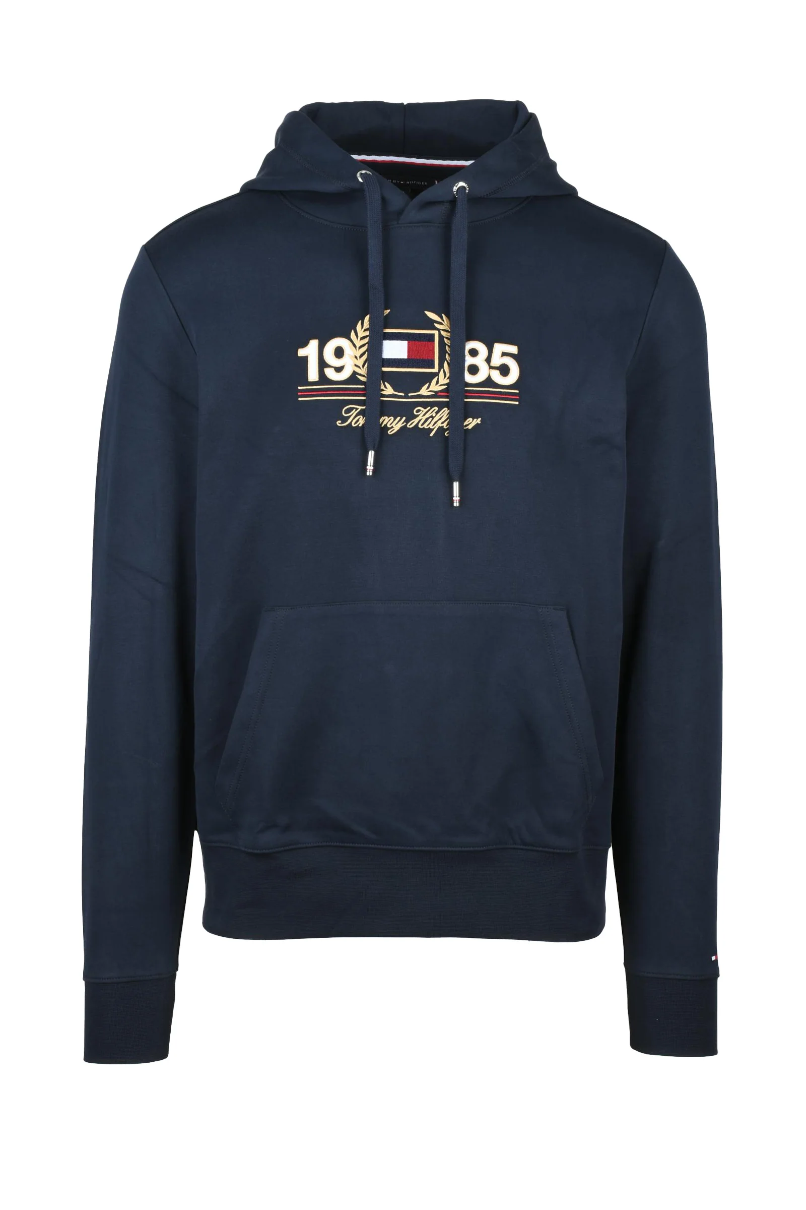 Image of Tommy Hilfiger Felpa con Cappuccio con Logo Blu