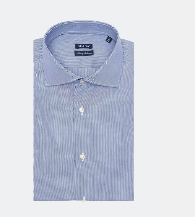 Camicia riga stretta in puro cotone