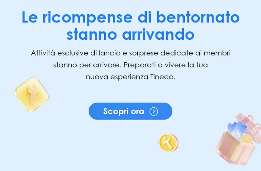 Le ricompense di bentornato stanno arrivando