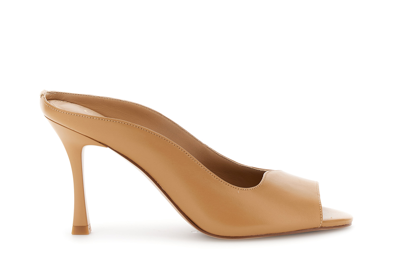 Image of sandali mules open-toe in nappa nude