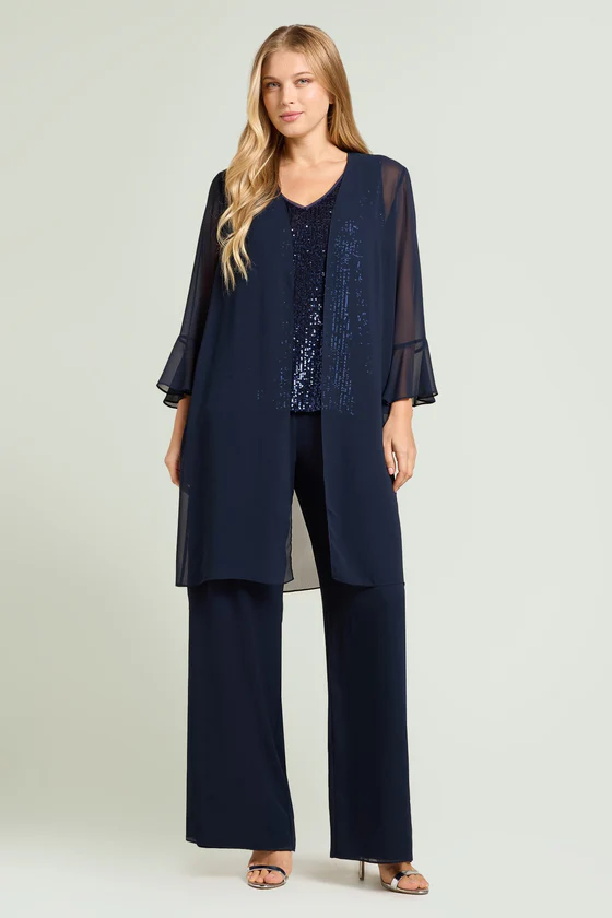 SPOLVERINO E PANTALONE IN GEORGETTE