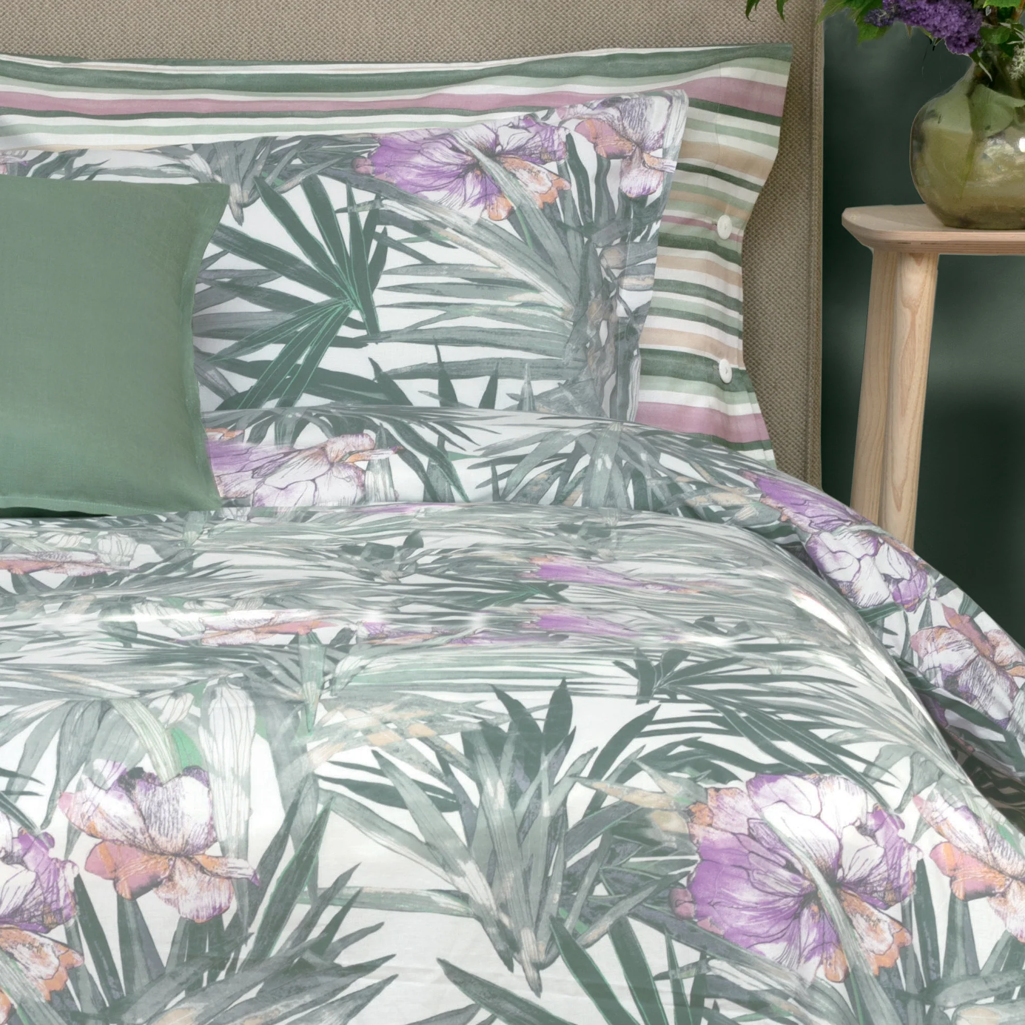 Image of Completo Lenzuola in Cotone <br>Fantasia Floreale - <b>Tropico