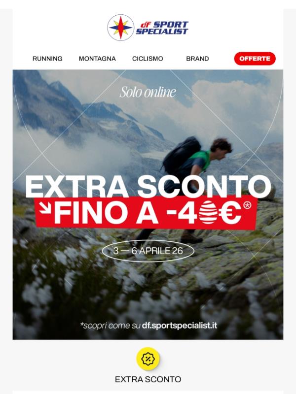 Sconto Online fino a -40€ 🐣