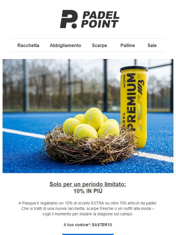 🐣 Offerte di Pasqua: risparmia un extra 10% su oltre 700 articoli!