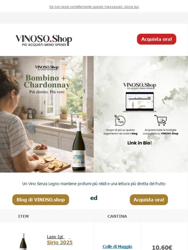 🌿VINOSO | Bombino + Chardonnay: Nel Sirio il Bombino porta freschezza