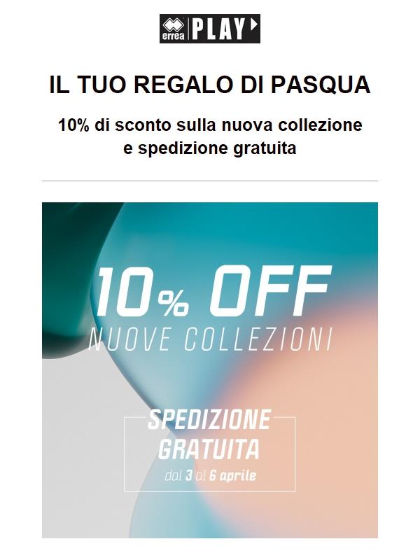 10% di sconto + spedizione gratuita