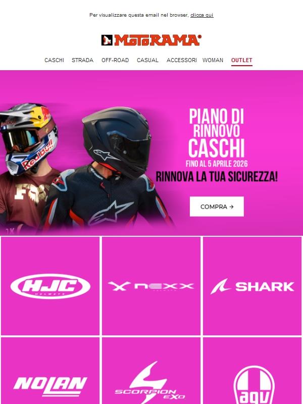 Casco nuovo? Ora è il momento
