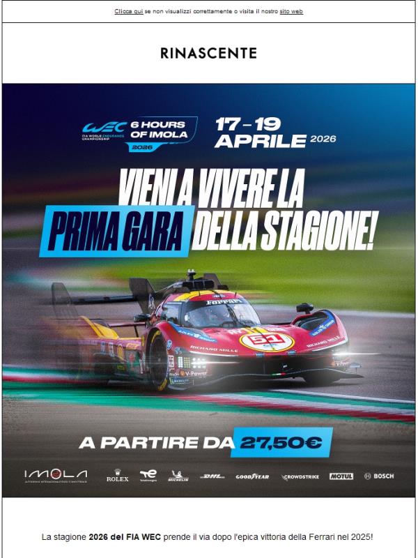 Il WEC torna in Italia
