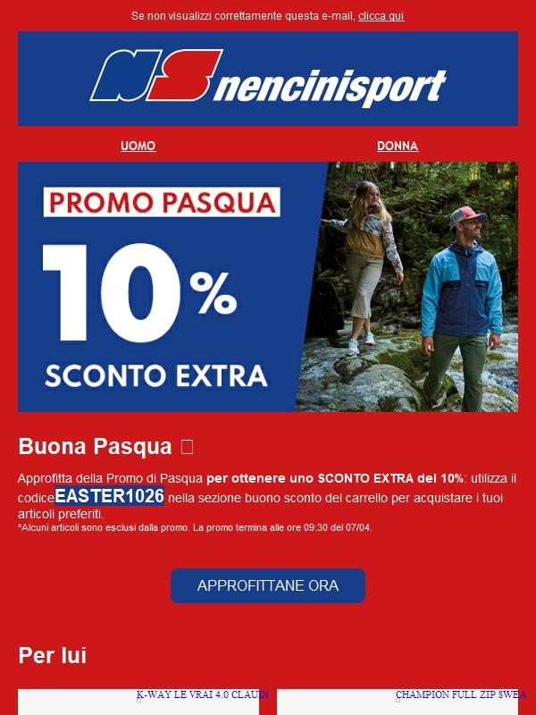 🕊 Sconto EXTRA 10% - Pasqua 🕊