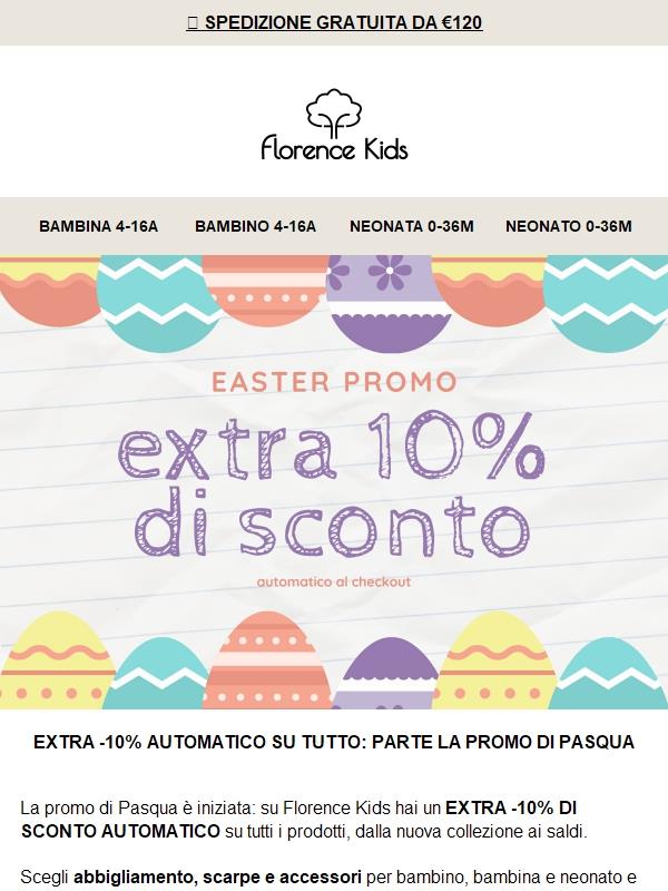 ✨ EXTRA -10% AUTOMATICO DI PASQUA SU TUTTO