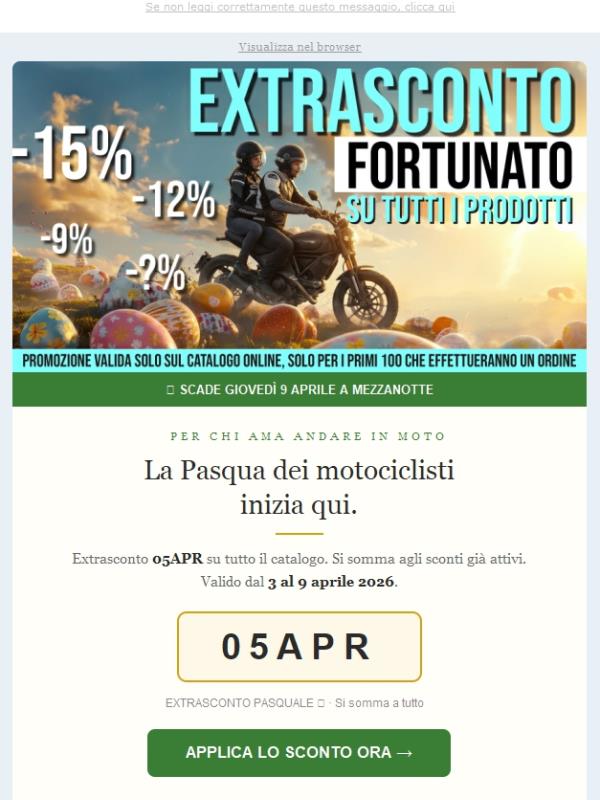 🐣 100 Extra Sconti Fortunati per Pasqua. Sei abbastanza veloce?
