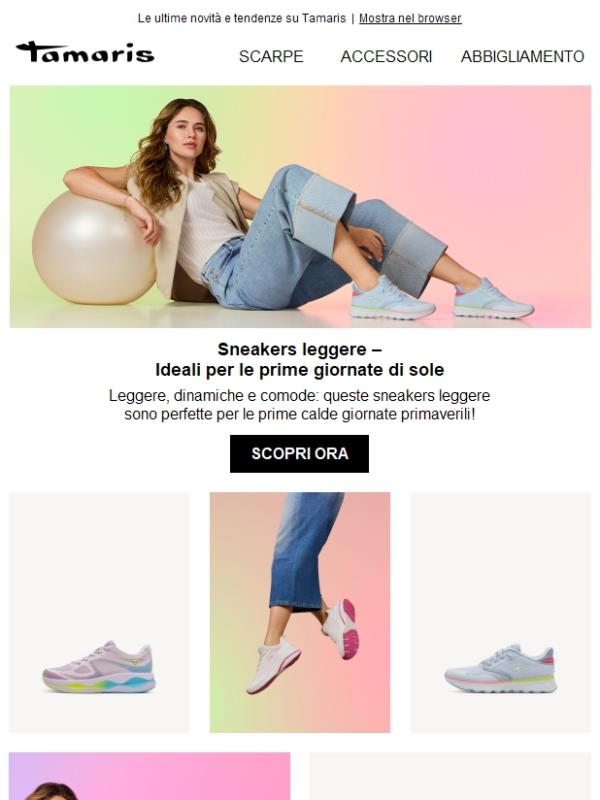 Sneakers leggere: ideali per le prime giornate calde 👟